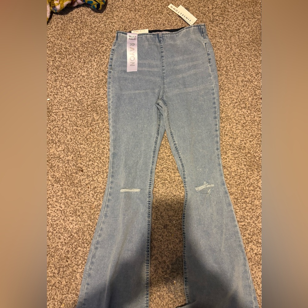 Tinseltown Light Blue Flare Jeans